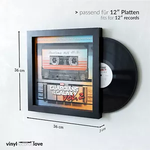 Schallplattenrahmen Bilderrahmen für Vinyl 2er Set Frame schwarz Holz Rahmen - Bild 1 von 5