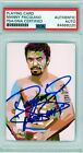 Manny Pacquiao Signed Art Playing Card Ace Of Clubs Psa Slab Pacman Autographed