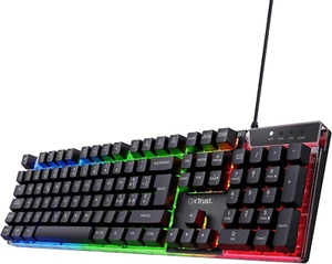Trust Gaming GXT 835 Azor Tastiera Gaming, Layout Italiano QWERTY, USB, Anti-Gho - Zdjęcie 1 z 12