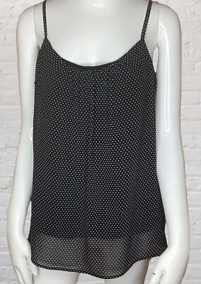 Top forrado transparente a lunares azul marino y blanco The Limited para mujer L Foto 1 de 4