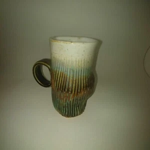 Studio Pottery Coffee Mug Signed Barbara Torquois Brown - Picture 1 of 6