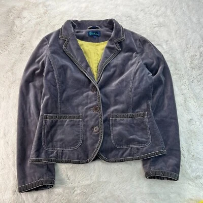 Boden женщин размер 12 фиолетовый бархат куртка Blazer оборки повседневный - Изображение 1 из 4