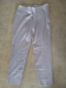 H&M Pants Women's Size 12 Beige Tapered Leg Dress Pants NEW - Picture 1 of 3