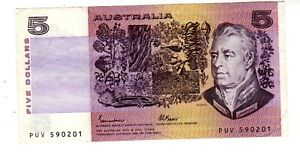 Australie AUSTRALIA Billet 5 Dollars ND (1985) P44 BON ETAT