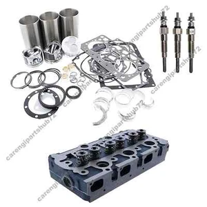 Overhaul Rebuild Kit&Cylinder Head Assembly&3 Pieces Glow Plug for Kubota - Bild 1 von 10