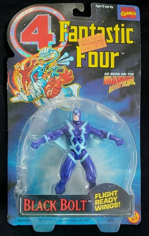 Black Bolt - Marvel Fantastic Four - Flight Ready Wings- ToyBiz - Vintage 1994 Cover