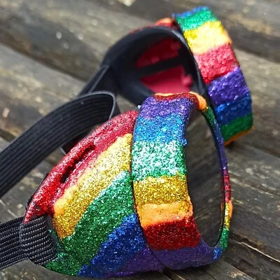 Steampunk Goggles Glitter Goggles Rainbow Steampunk Glasses Pride Outfit Cosplay - Image 1 of 4