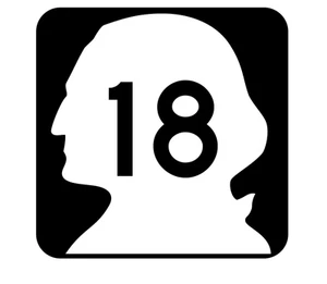 Washington State Route 18 Aufkleber R2782 Highway Schild Straßenschild - Bild 1 von 1