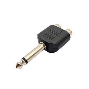 20PCS 6.35 RPM Double Lotus 1to2 Rotating Female Distributor Plug Audio Adapter - Zdjęcie 1 z 4
