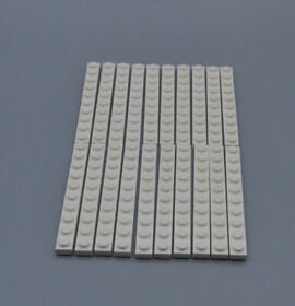 LEGO 20 x Baseplate Building Plate White Basic Plate 1x10 4477 