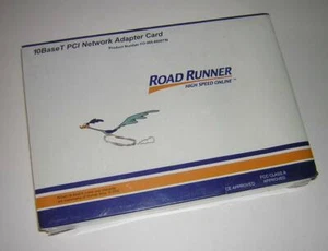 Vintage Road Runner 10BaseT Ethernet LAN PCI Card NIC FO-065-8600TW NEW in Box - Picture 1 of 2