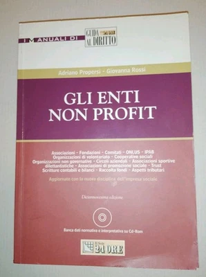 GLI ENTI NO PROFIT PROPERSI ROSSI IL SOLE 24 ORE 2008 + CD-ROM  - Immagine 1 di 2