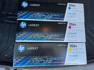 HP Laserjet High Yeild Ink Color 206X Magenta Canary and Cyann - Picture 1 of 2