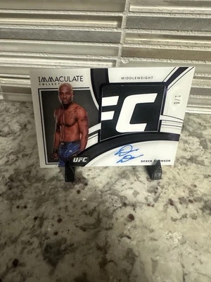 2022 Panini Immaculate Collection UFC Derek Brunson # 1/6 - Image 1 of 2