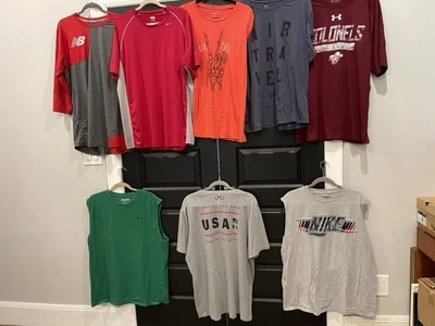 LOT Of Mens Short Sleeve & Muscle Shirts NIKE UA Converse New Balance XXL - Image 1 of 4