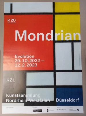 Piet Mondrian Evolution Ausstellungsplakat K20 K21 Kunstsammlung Düsseldorf 2022 - Bild 1 von 4