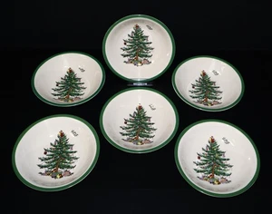 Spode Christmas Tree 6” Coupe Cereal / Oatmeal Bowls | Set of 6 - Picture 1 of 4