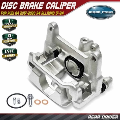 Rear Driver Brake Caliper with Bracket for Audi A4 2017-2020 A4 allroad 17-24 - Image 1 of 4
