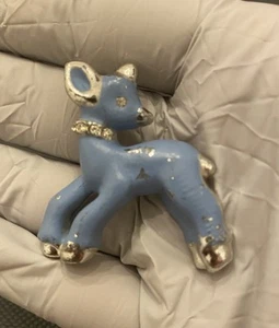Vintage Blue Deer Doe Rhinestones Collectable Brooch Pin - Picture 1 of 4