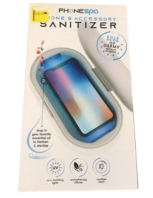 PhoneSpa Phone & Accessory Sanitizer UV-C Sanitizing  Lights Aroma Diffuser T5 - Image 1 of 2