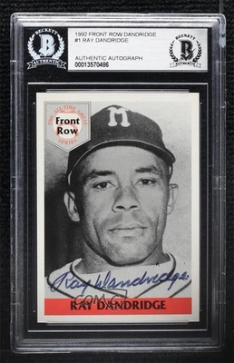 BAS 1992 Front Row The All-Time Great Series Ray Dandridge #1 BGS Authentic HOF - Image 1 of 2