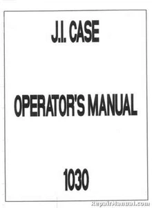 Case-International 1030 Owners Manual - Picture 1 of 1
