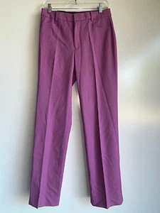 Pantalone lana dritto Banana Republic Siena taglia 4 viola vita alta nuovo con etichette - Foto 1 di 12
