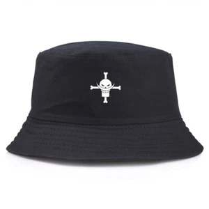 Men Women Bucket Hat Anime Whitebeard Pirates Camping Cap Sun Hats Cos - Picture 1 of 6