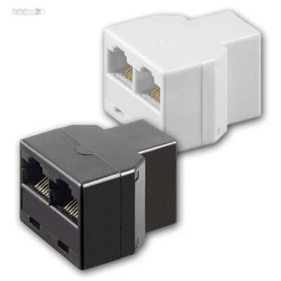 RJ45 Y Adapter Splitter Netzwerk Verteiler Doppler Cat5 Cat6 Stecker Lan Kabel - Bild 1 von 4