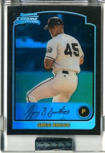 2003 (GIANTS) Bowman Chrome Blue Refractors #186 Greg Bruso