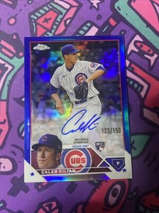 2023 Topps Chrome Caleb Kilian True Blue Colormatch /150 Cubs #RA-CK