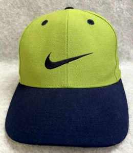 Vintage Classic Pro Fitted Nike Hat Cap Swoosh Green & Blue Size 7-1/4 - VGUC - Picture 1 of 12