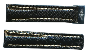 BANDA DE CORREA DE COCODRILO, CUERO O LAGARTO GEN. 22mm para cierre de despliegue ancho - Imagen 1 de 27