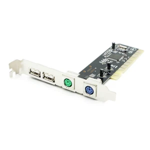 PCI 32bit to 2xUSB 2.0+2xPS2 PS/2 Port For PC Keyboard Mouse Combo Adapter Card - Picture 1 of 3