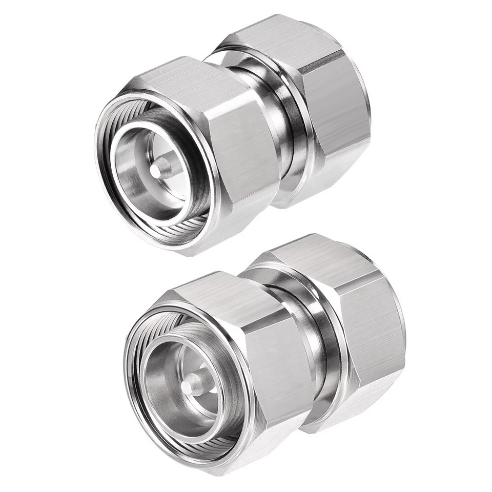 2 Pack 4.3/10 Male Plug to 4.3/10 Plug Male Low PIM Adapter Connector  - Image 1 of 4
