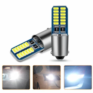 2x Car Reverse Light Parking License Plate Bulb Canbus BA9S LED H6W T4W T2W- - Picture 1 of 12