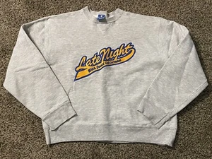 Vtg Late Night with David Letterman Gray sweatshirt Champion Size XL See Measure - Picture 1 of 7