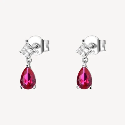 BROSWAY FANCY ORECCHINI PENDENTI IN ARGENTO 925 E ZIRCONI FPR119 PASSION RUBY - Immagine 1 di 4