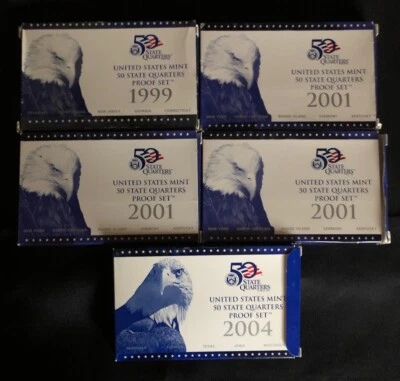 5 SETS US MINT 50 STATE QUARTERS PROOF SETS - Image 1 of 2