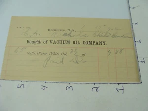 Original Vintage Billhead: 1902 VACUUM OIL Co - rochester NY - Picture 1 of 3