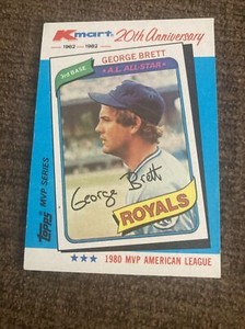 GEORGE BRETT 1982 TOPPS Kmart 20th Anniversary MVP Series #38 Kansas City Royals