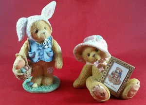 2 VTG "ENSECO "CHERISHED TEDDIES" PETER, Easter 1994 & SYLVIA, Friends 1996 EXC - Picture 1 of 12