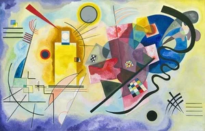 WASSILY KANDINSKY AMARILLO ROJO AZUL ARTE ABSTRACTO IMPRESIÓN GICLEE LIENZO FINO - Imagen 1 de 3