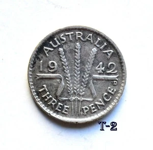 S Australia 1942 3 peniques plata (T-2) envío gratuito - Imagen 1 de 2