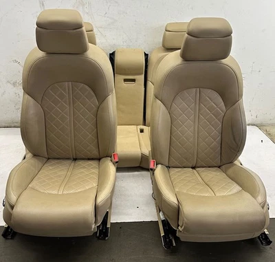 Audi A8 Seats Beige D4 4H 10-17 OEM - Image 1 of 4