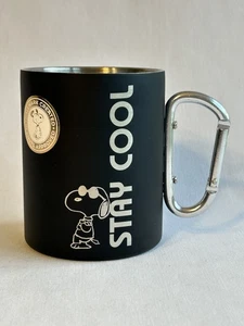Snoopy Peanuts Stay Cool Mug Hallmark Stainless Steel Carabiner Handle Gift Cup - Picture 1 of 8