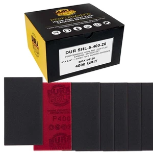 400 Grit 5" x 2-3/4" Sanding Sponges, Box of 10 - Hook & Loop Wet/Dry Flexible - Picture 1 of 5