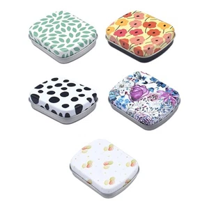 Small Tin Box Container with Lid Candy Box Multifunction Rectangular Mini Tin - Picture 1 of 27