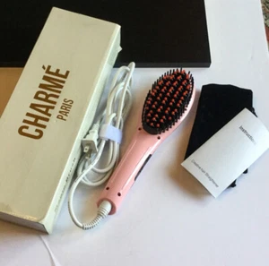 CHARME PARIS MAGIC BRUSH HAIR STRAIGHTENING BRUSH PINK NWT - Picture 1 of 7