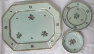 VINTAGE ADAMS CALYX WARE 16" PLATTER + SALAD PLATE + SAUCER - Picture 1 of 7